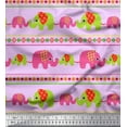 thumbnail image 1 of Soimoi Georgette Viscose Fabric Geometric Shapes,Stripe & Elephant Kids Decor Fabric Printed Yard 42 Inch Wide, 1 of 1
