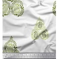 thumbnail image 1 of Soimoi Georgette Viscose Fabric Leaves & Paisley Block Print Fabric by Yard 42 Inch Wide, 1 of 3