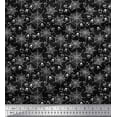 thumbnail image 1 of Soimoi Georgette Viscose Fabric Spider Web,Crossbone & Skull Halloween Decor Fabric Printed Yard 42 Inch Wide, 1 of 1