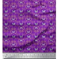 thumbnail image 1 of Soimoi Georgette Viscose Fabric Swirl & Butterfly Printed Fabric 1 Yard 42 Inch Wide, 1 of 1