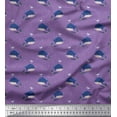 thumbnail image 1 of Soimoi Georgette Viscose Fabric Whale Ocean Printed Fabric 1 Yard 42 Inch Wide, 1 of 3