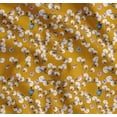 thumbnail image 1 of Soimoi Gold Cotton Cambric Fabric Butterfly,Robin & Cotton Ball Floral Print Fabric by Yard 56 Inch Wide, 1 of 7