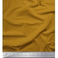 thumbnail image 1 of Soimoi Gold Georgette Viscose Fabric Flower Geometric Decor Fabric Printed Yard 42 Inch Wide, 1 of 3