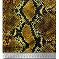 thumbnail image 1 of Soimoi Gold polyester Crepe Fabric Leopard & Snake Animal Skin Print Sewing Fabric Yard 42 Inch Wide, 1 of 3