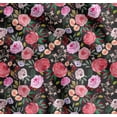 thumbnail image 1 of Soimoi Gray Cotton Cambric Fabric Leaves & Floral Watercolor Print Fabric by Yard 56 Inch Wide, 1 of 7