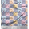 thumbnail image 1 of Soimoi Gray Cotton Cambric Fabric Text & Cat Animal Print Sewing Fabric Yard 56 Inch Wide, 1 of 3