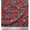 thumbnail image 1 of Soimoi Gray Cotton Duck Fabric Artistic Leaves Decor Fabric Printed Yard 42 Inch Wide, 1 of 3