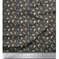 thumbnail image 1 of Soimoi Gray Cotton Duck Fabric Cute Animals Kids Decor Fabric Printed Yard 44 Inch Wide, 1 of 3