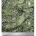 thumbnail image 1 of Soimoi Gray Cotton Duck Fabric Leopard & Snake Animal Skin Printed Fabric 1 Yard 56 Inch Wide, 1 of 3