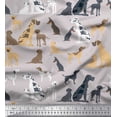 thumbnail image 1 of Soimoi Gray Cotton Duck Fabric Mix Dog Printed Fabric 1 Yard 44 Inch Wide, 1 of 3