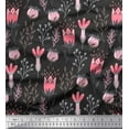 thumbnail image 1 of Soimoi Gray Cotton Duck Fabric Tribal Leaves Print Fabric by Yard 42 Inch Wide, 1 of 3