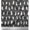 thumbnail image 1 of Soimoi Gray Cotton Jersey Fabric Penguin Ocean Decor Fabric Printed Yard 58 Inch Wide, 1 of 3