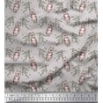 thumbnail image 1 of Soimoi Gray Cotton Jersey Fabric Teddy Bear & Leaves Kids Printed Craft Fabric by the Yard 64 Inch Wide, 1 of 3