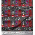thumbnail image 1 of Soimoi Gray Cotton Poplin Fabric London Theme Architectural Print Sewing Fabric Yard 56 Inch Wide, 1 of 3