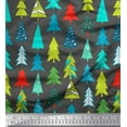 thumbnail image 1 of Soimoi Gray Cotton Voile Fabric Christmas Tree Decor Fabric Printed Yard 42 Inch Wide, 1 of 3