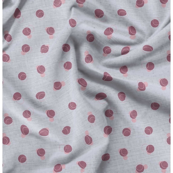 Soimoi Gray Fabric - By the Yard - 42 Inch Wide - Dots Print Material - Whimsical and Eye - Catching Designs for Various Uses Printed Fabric