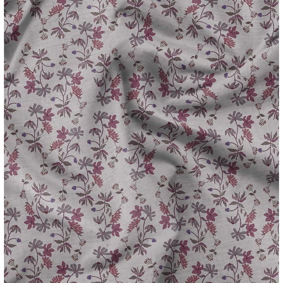 Soimoi Gray Fabric - By the Yard - 42 Inch Wide - Florals Print Fabric - Elegant and Timeless Patterns for Fashion and Home Decor Printed Fabric