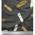 thumbnail image 1 of Soimoi Gray Poly Georgette Fabric Brush Stroke Abstract Print Fabric by the Yard 52 Inch Wide, 1 of 3
