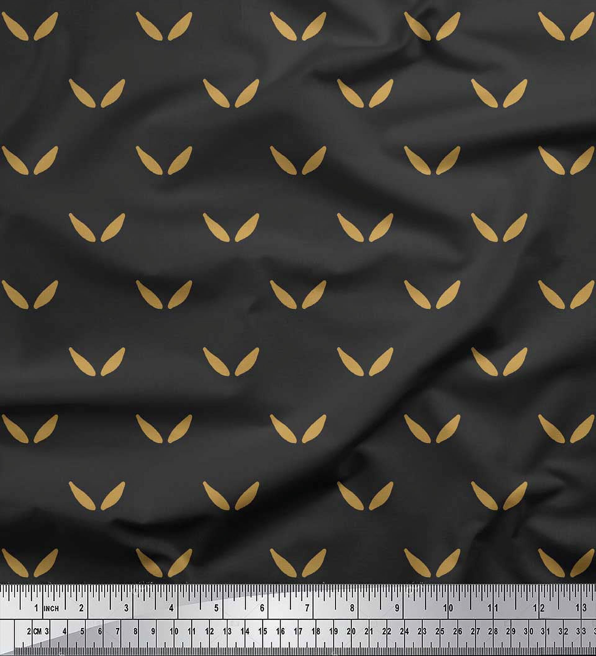 Soimoi Gray Poly Georgette Fabric Brush Stroke Abstract Print Fabric by the Yard 52 Inch Wide