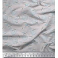thumbnail image 1 of Soimoi Gray Poly Georgette Fabric Bubbles & Penguin Watercolor Print Fabric by the Yard 52 Inch Wide, 1 of 3