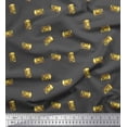 thumbnail image 1 of Soimoi Gray Rayon Fabric OMG Text Decor Fabric Printed Yard 42 Inch Wide, 1 of 3