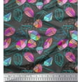 thumbnail image 1 of Soimoi Gray Rayon Fabric Stone & Diamond Geometric Print Fabric by the Yard 56 Inch Wide, 1 of 3