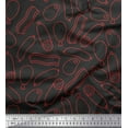 thumbnail image 1 of Soimoi Gray Silk Fabric Leg Piece & Hotdog Food Decor Fabric Printed Yard 42 Inch Wide, 1 of 3
