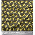 thumbnail image 1 of Soimoi Gray Silk Fabric Star & Snowman Kids Fabric Prints By Yard 42 Inch Wide, 1 of 3