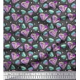 thumbnail image 1 of Soimoi Gray Viscose Chiffon Fabric Star & Diamond Geometric Decor Fabric Printed Yard 42 Inch Wide, 1 of 3