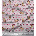 thumbnail image 1 of Soimoi Gray polyester Crepe Fabric Coffee Glass & Girl Heart Print Fabric by Yard 42 Inch Wide, 1 of 3