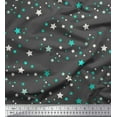 thumbnail image 1 of Soimoi Gray polyester Crepe Fabric Stars Star Printed Fabric 1 Yard 42 Inch Wide, 1 of 3