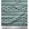 thumbnail image 1 of Soimoi Green Cotton Cambric Fabric Aztec Geometric Decor Fabric Printed Yard 42 Inch Wide, 1 of 3