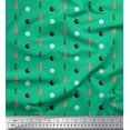 thumbnail image 1 of Soimoi Green Cotton Cambric Fabric Circle & Oval Geometric Print Fabric by Yard 42 Inch Wide, 1 of 3