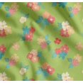thumbnail image 1 of Soimoi Green Cotton Cambric Fabric Leaves & Floral Artistic Print Fabric by the Yard 56 Inch Wide, 1 of 7