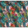 thumbnail image 1 of Soimoi Green Cotton Cambric Fabric Leaves,Floral & Leopard Jungle Print Sewing Fabric BTY 42 Inch Wide, 1 of 7