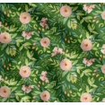 thumbnail image 1 of Soimoi Green Cotton Cambric Fabric Leaves & Ranunculus Floral Decor Fabric Printed Yard 56 Inch Wide, 1 of 7