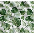 thumbnail image 1 of Soimoi Green Cotton Cambric Fabric Monstera Leaf & Floral Fabric Prints By Yard 56 Inch Wide, 1 of 7
