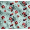 thumbnail image 1 of Soimoi Green Cotton Cambric Fabric Pomegranate & Fig Fruits Print Fabric by the Yard 42 Inch Wide, 1 of 7