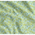 thumbnail image 1 of Soimoi Green Cotton Cambric Fabric Yellow Mustard Leaves Printed Craft Fabric by the Yard 42 Inch Wide, 1 of 7