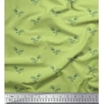 thumbnail image 1 of Soimoi Green Cotton Duck Fabric Artistic Bud Floral Print Fabric by the Yard 42 Inch Wide, 1 of 3