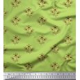 thumbnail image 1 of Soimoi Green Cotton Duck Fabric Artistic Leaf & Floral Print Fabric by Yard 42 Inch Wide, 1 of 3