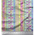 thumbnail image 1 of Soimoi Green Cotton Duck Fabric Aztec Geometric Print Fabric by the Yard 42 Inch Wide, 1 of 3