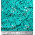 thumbnail image 1 of Soimoi Green Cotton Duck Fabric Berries & Leaves Print Fabric by The Yard 44 Inch Wide, 1 of 3