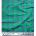 thumbnail image 1 of Soimoi Green Cotton Duck Fabric Check Check Print Sewing Fabric Yard 42 Inch Wide, 1 of 3