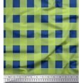thumbnail image 1 of Soimoi Green Cotton Duck Fabric Check & Dots Printed Craft Fabric by the Yard 44 Inch Wide, 1 of 3