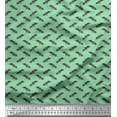 thumbnail image 1 of Soimoi Green Cotton Duck Fabric Dot & Bat Animal Print Fabric by the Yard 42 Inch Wide, 1 of 3