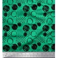 thumbnail image 1 of Soimoi Green Cotton Duck Fabric Dots & Circle Geometric Decor Fabric Printed Yard 42 Inch Wide, 1 of 3
