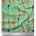 thumbnail image 1 of Soimoi Green Cotton Duck Fabric Eagle Feather Fabric Prints By Yard 44 Inch Wide, 1 of 3