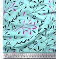 thumbnail image 1 of Soimoi Green Cotton Duck Fabric European Seeds Leaves Print Fabric by the Yard 44 Inch Wide, 1 of 3