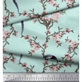 thumbnail image 1 of Soimoi Green Cotton Duck Fabric Floral & Paradise Whydah Bird Printed Craft Fabric by the Yard 44 Inch Wide, 1 of 3